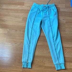Women's Aqua Joggers with Zipper Detail